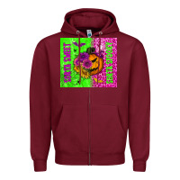 Burgundy sorta sweet sorta spooky tumbler Zipper Hoodie - BundleAndBundleShop