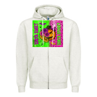Oatmeal Heather sorta sweet sorta spooky tumbler Zipper Hoodie - BundleAndBundleShop