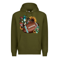 Army Green football cactus sunflower Premium Hoodie - JahusDesignShop