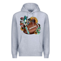 Heather Grey football cactus sunflower Premium Hoodie - JahusDesignShop