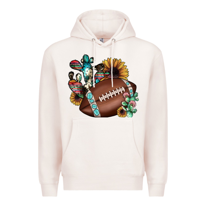 Football Cactus Sunflower Premium Hoodie by JahusDesignShop | Teevron