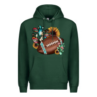 Sports Green football cactus sunflower Premium Hoodie - JahusDesignShop