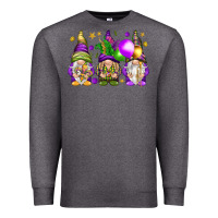 Charcoal Heather Mardi Gras gnomes Premium Sweatshirt - NancyCooperArtShop