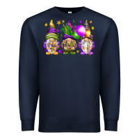 Navy Mardi Gras gnomes Premium Sweatshirt - NancyCooperArtShop