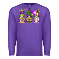Purple Mardi Gras gnomes Premium Sweatshirt - NancyCooperArtShop
