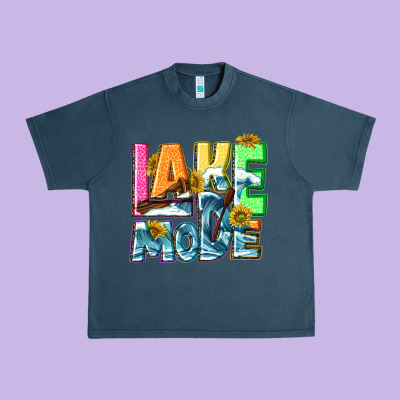 Lake Mode Summer Urban Heavy Tee Designed By Nancycooperartshop