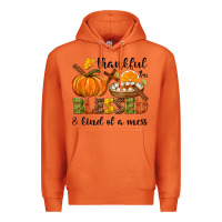 Carrot Thankful blessed and kind of a mess Premium Hoodie - NancyCooperArtShop