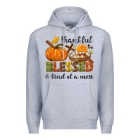 Thankful Blessed And Kind Of A Mess Premium Hoodie | Teevron