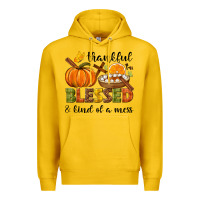 Lemon Thankful blessed and kind of a mess Premium Hoodie - NancyCooperArtShop