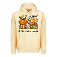 Pina Colada Thankful blessed and kind of a mess Premium Hoodie - NancyCooperArtShop