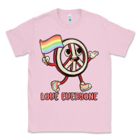 Bubblegum Pink love everyone Classic Tee - MaliasSmallBusiness