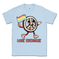 Dusty Blue love everyone Classic Tee - MaliasSmallBusiness