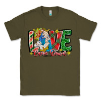 Army Green Love Came Down Classic Tee - CowhideDigitalArt