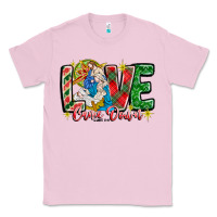 Bubblegum Pink Love Came Down Classic Tee - CowhideDigitalArt