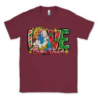 Burgundy Love Came Down Classic Tee - CowhideDigitalArt