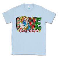 Dusty Blue Love Came Down Classic Tee - CowhideDigitalArt