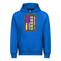 Cobalt mardi gras usa flag leopard Urban Hoodie - OliviaCreatesArt