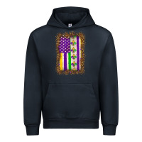 Navy mardi gras usa flag leopard Urban Hoodie - OliviaCreatesArt