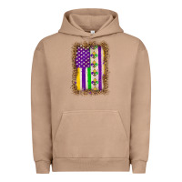 Pigment Burro mardi gras usa flag leopard Urban Hoodie - OliviaCreatesArt