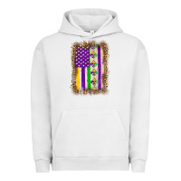 Pigment Lunar Rock mardi gras usa flag leopard Urban Hoodie - OliviaCreatesArt