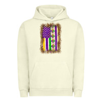 Pigment Pistachio mardi gras usa flag leopard Urban Hoodie - OliviaCreatesArt