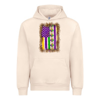 Sandshell mardi gras usa flag leopard Urban Hoodie - OliviaCreatesArt
