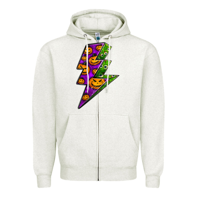 Halloween Lightning Bolt Zipper Hoodie by BundleAndBundleShop | Teevron