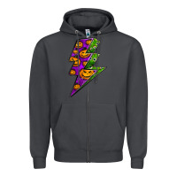 Smoke halloween lightning bolt Zipper Hoodie - BundleAndBundleShop