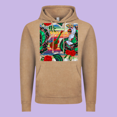 Flamenco Dancer Seamless Pattern Vintage Hoodie Designed By Bundleandbundleshop