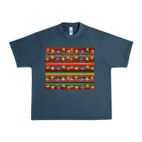 Midnight Navy Christmas lights serape Urban Heavy Tee - BarkalooDesign