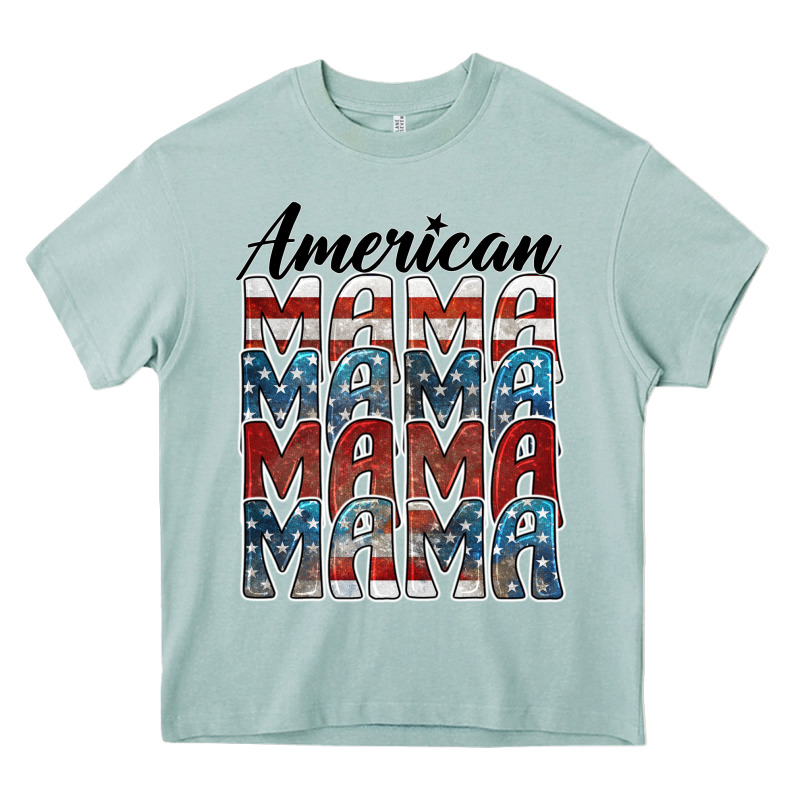 American Mama Heavy Core Tee by BarkalooDesign | Teevron