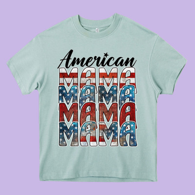 American Mama Heavy Core Tee Designed By Barkaloodesign