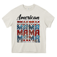 Cream american mama Heavy Core Tee - BarkalooDesign