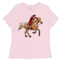Bubblegum Pink christmas cowgirl Ladies Tee - RanaPortraitStore