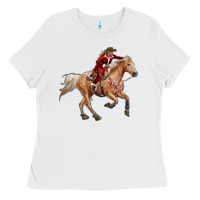 White christmas cowgirl Ladies Tee - RanaPortraitStore