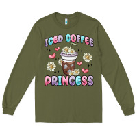 Army Green iced coffee princess Long Sleeve Tee - MaliasSmallBusiness