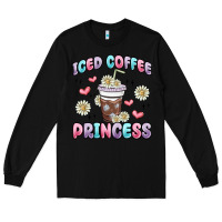 Black iced coffee princess Long Sleeve Tee - MaliasSmallBusiness