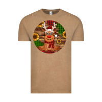 Vintage Coffee Cute reindeer Christmas Vintage Tee - Jasminsmagicworld