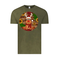 Vintage Olive Cute reindeer Christmas Vintage Tee - Jasminsmagicworld