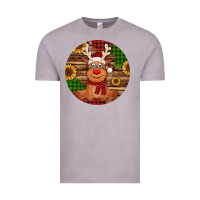 Vintage Zinc Cute reindeer Christmas Vintage Tee - Jasminsmagicworld