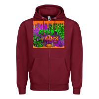 Burgundy spooky vibes tumbler Zipper Hoodie - BundleAndBundleShop