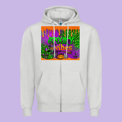 Spooky Vibes Tumbler Zipper Hoodie Designed By Bundleandbundleshop