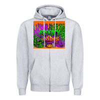 Heather Grey spooky vibes tumbler Zipper Hoodie - BundleAndBundleShop