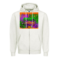 Oatmeal Heather spooky vibes tumbler Zipper Hoodie - BundleAndBundleShop