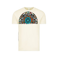 Vintage Arctic western turquoise aztec cowhide serape  rainbows Vintage Tee - AdoDesignShop