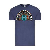 Vintage Denim western turquoise aztec cowhide serape  rainbows Vintage Tee - AdoDesignShop