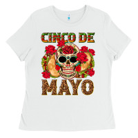 White Cinco de Mayo Ladies Tee - texasbilliewilder