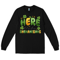 Black here for the shenanigans Long Sleeve Tee - MaliasSmallBusiness