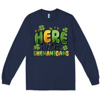 Navy here for the shenanigans Long Sleeve Tee - MaliasSmallBusiness
