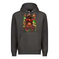 Smoke santas favorite lunch lady afro messy bun Premium Hoodie - texasbilliewilder